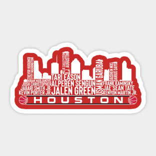 Houston Basketball Team 23 Player Roster, Houston City Skyline Sticker